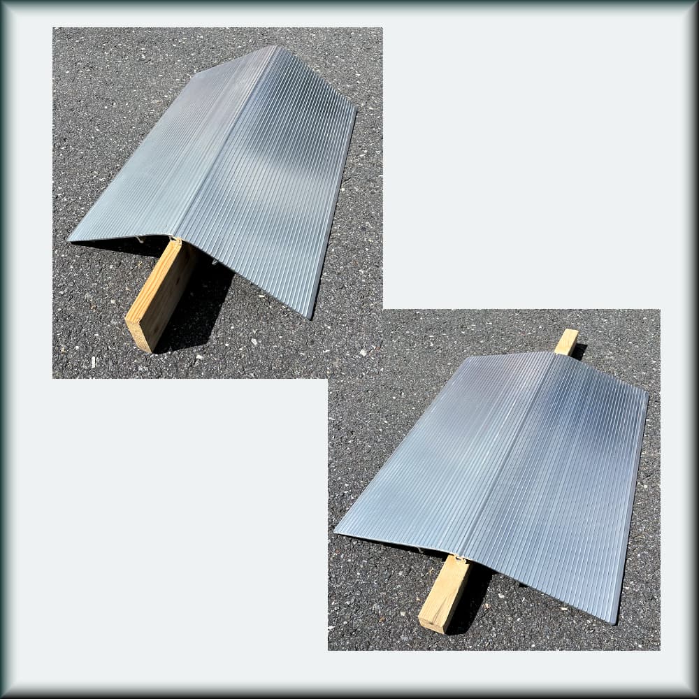 Adjustable doorstep ramp / Max. height 120mm / Max. load 500kg / Dimensions 76x60cm